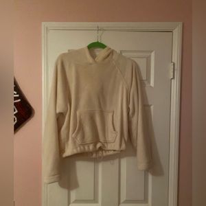 White, fluffy hoodie